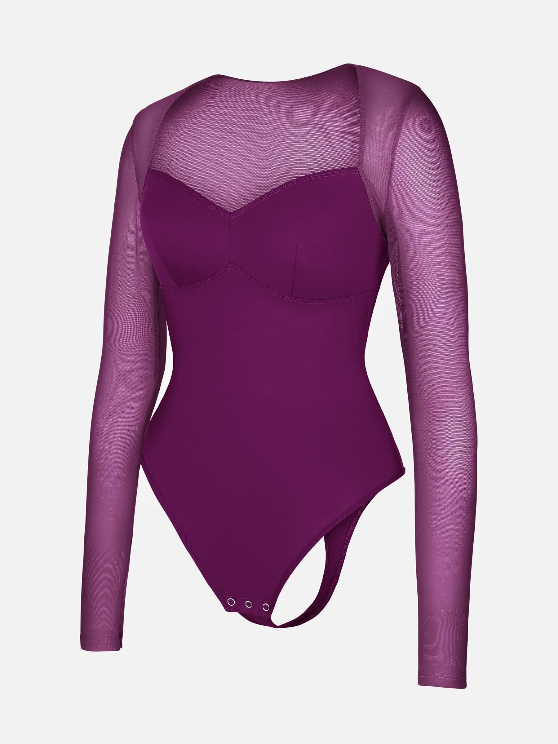 Neonwears Mesh Panel V-Neck Bodysuit