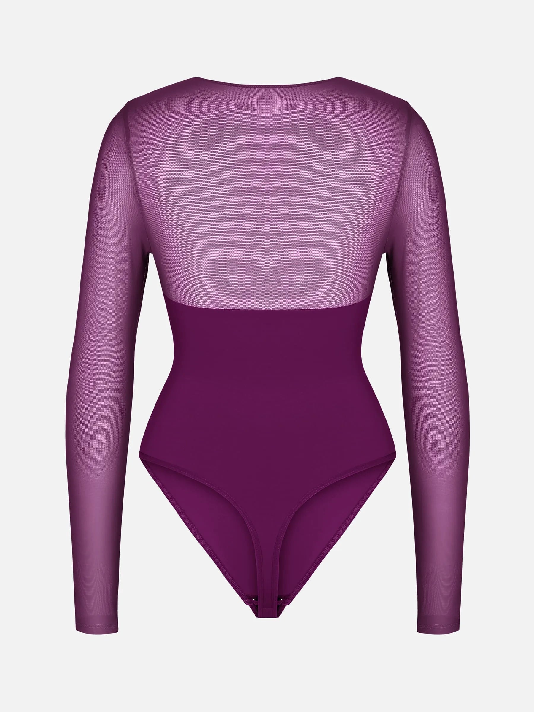 Neonwears Mesh Panel V-Neck Bodysuit