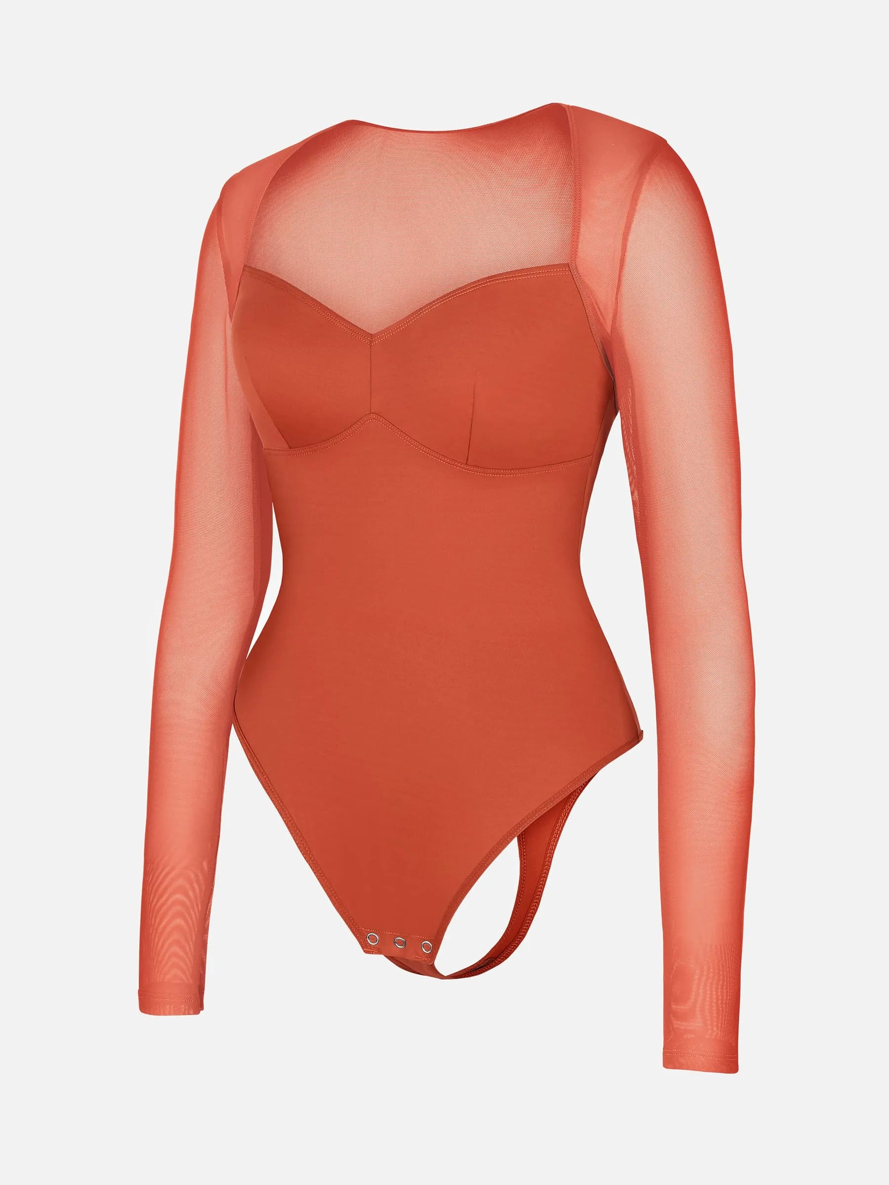 Neonwears Mesh Panel V-Neck Bodysuit