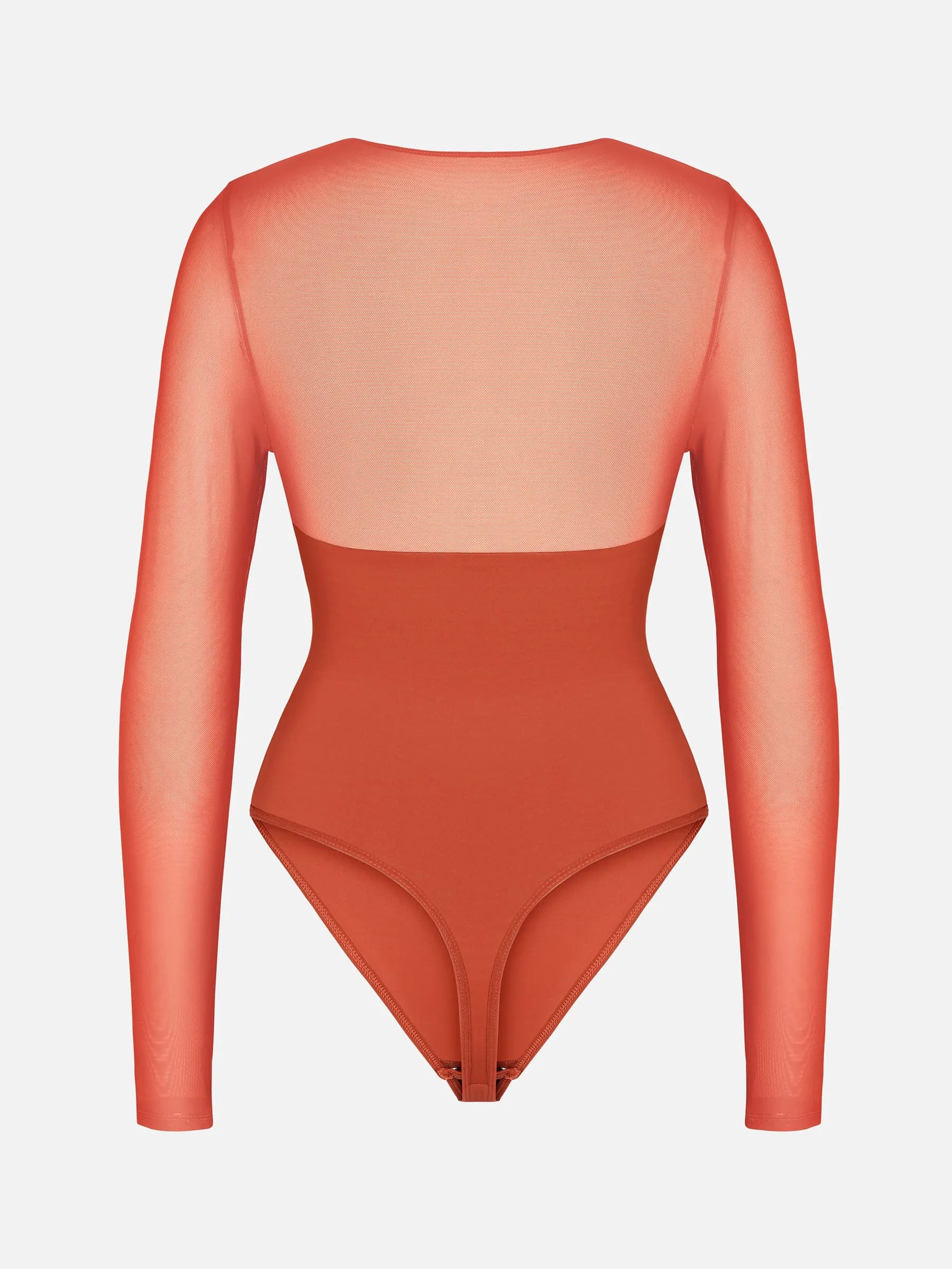 Neonwears Mesh Panel V-Neck Bodysuit