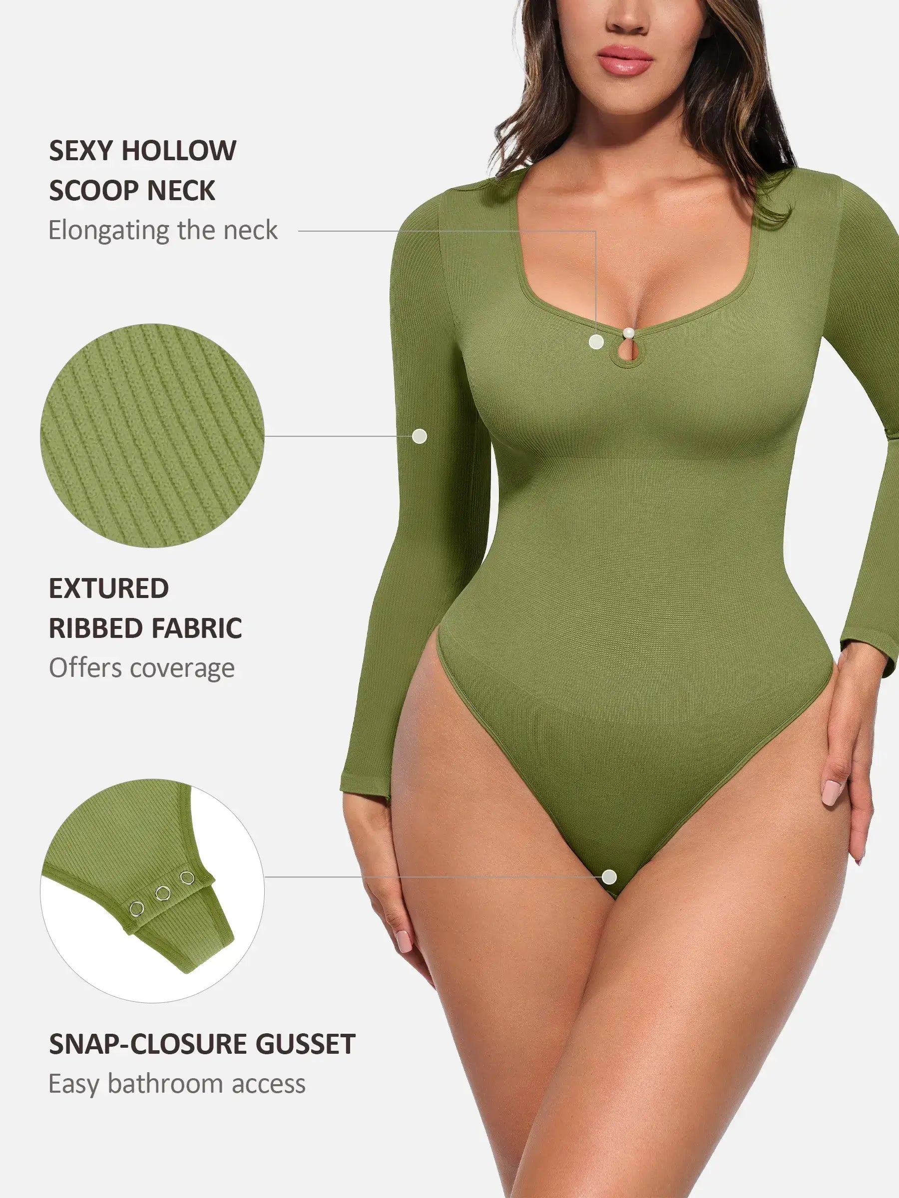Neonwears Seamless Ribbed Bodysuit