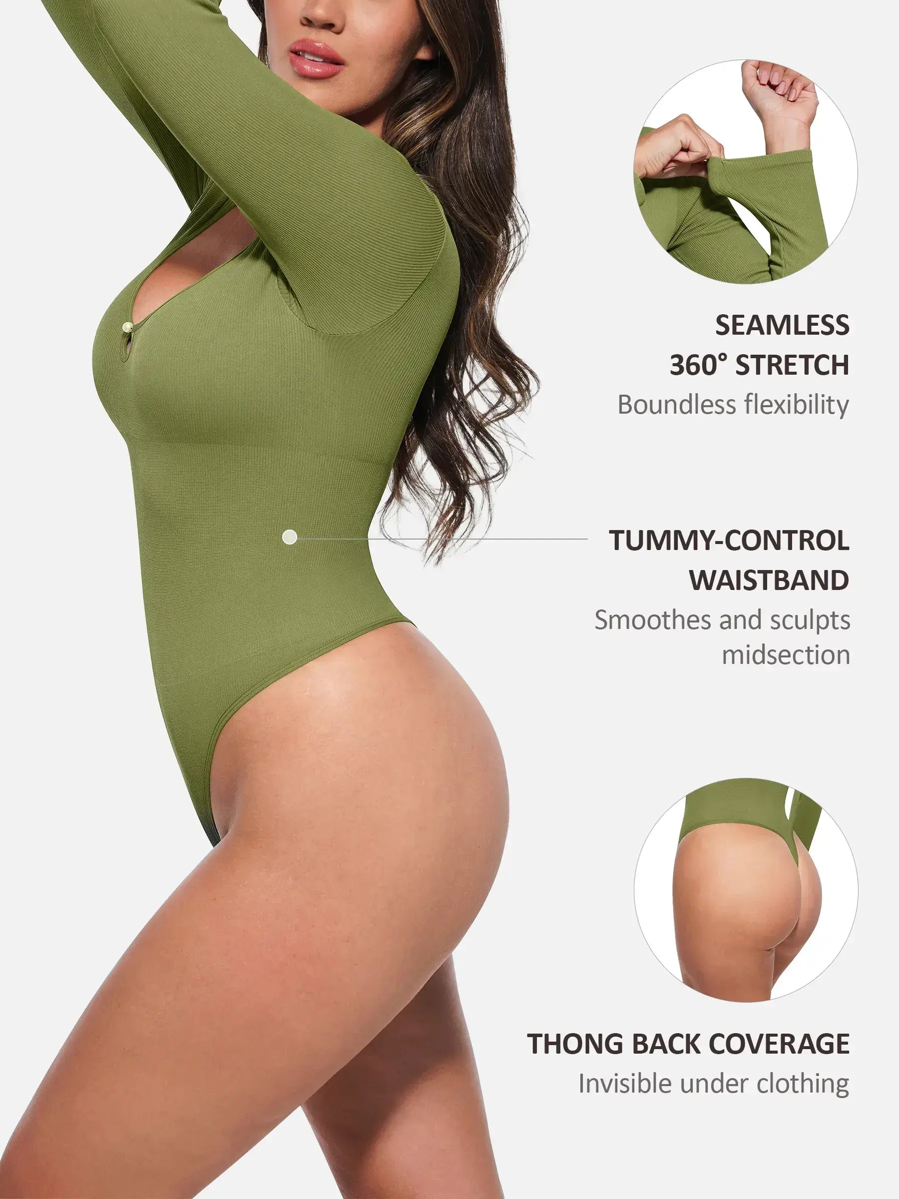 Neonwears Seamless Ribbed Bodysuit