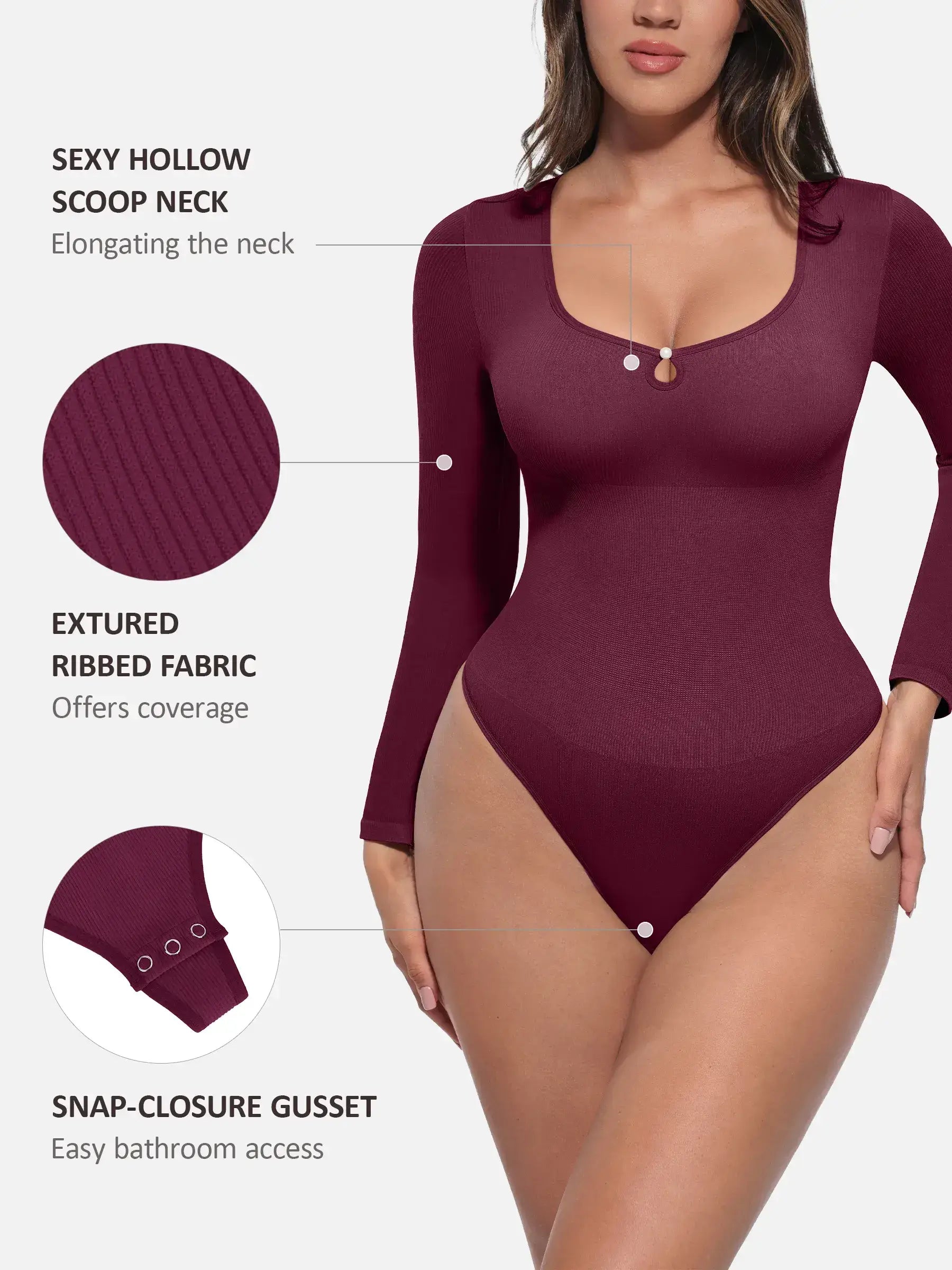 Neonwears Seamless Ribbed Bodysuit
