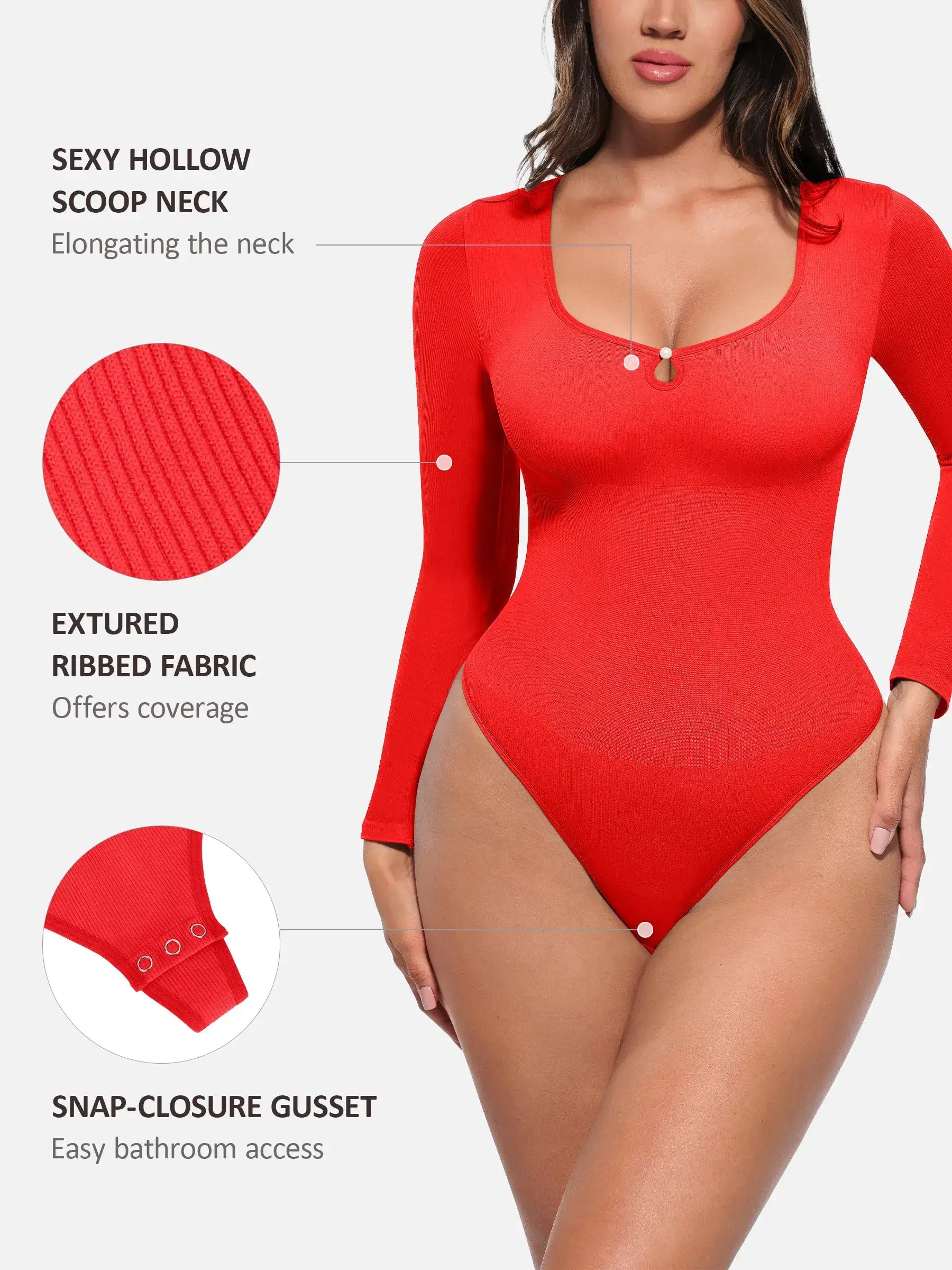 Neonwears Seamless Ribbed Bodysuit