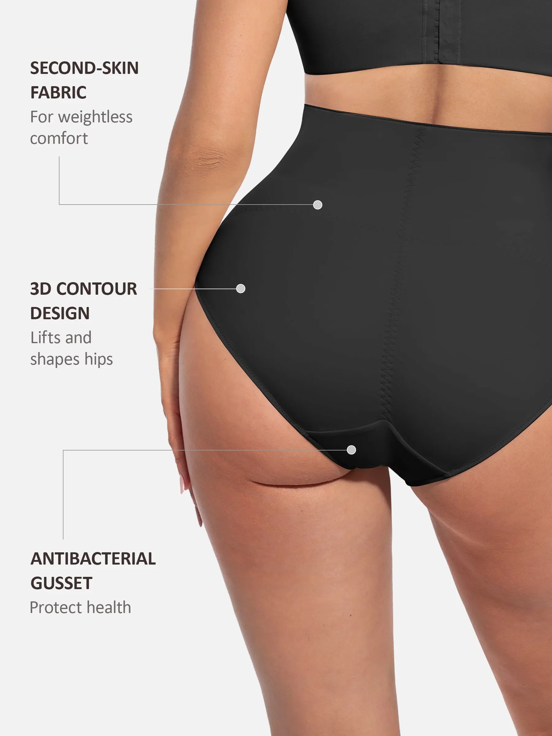 Neonwears Built-in Elastic Mid-Waist Shaping Panties