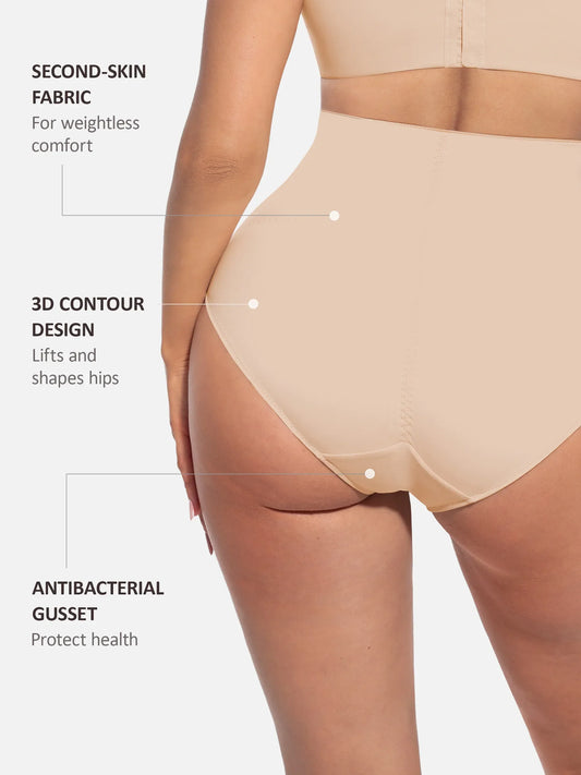 Neonwears Built-in Elastic Mid-Waist Shaping Panties