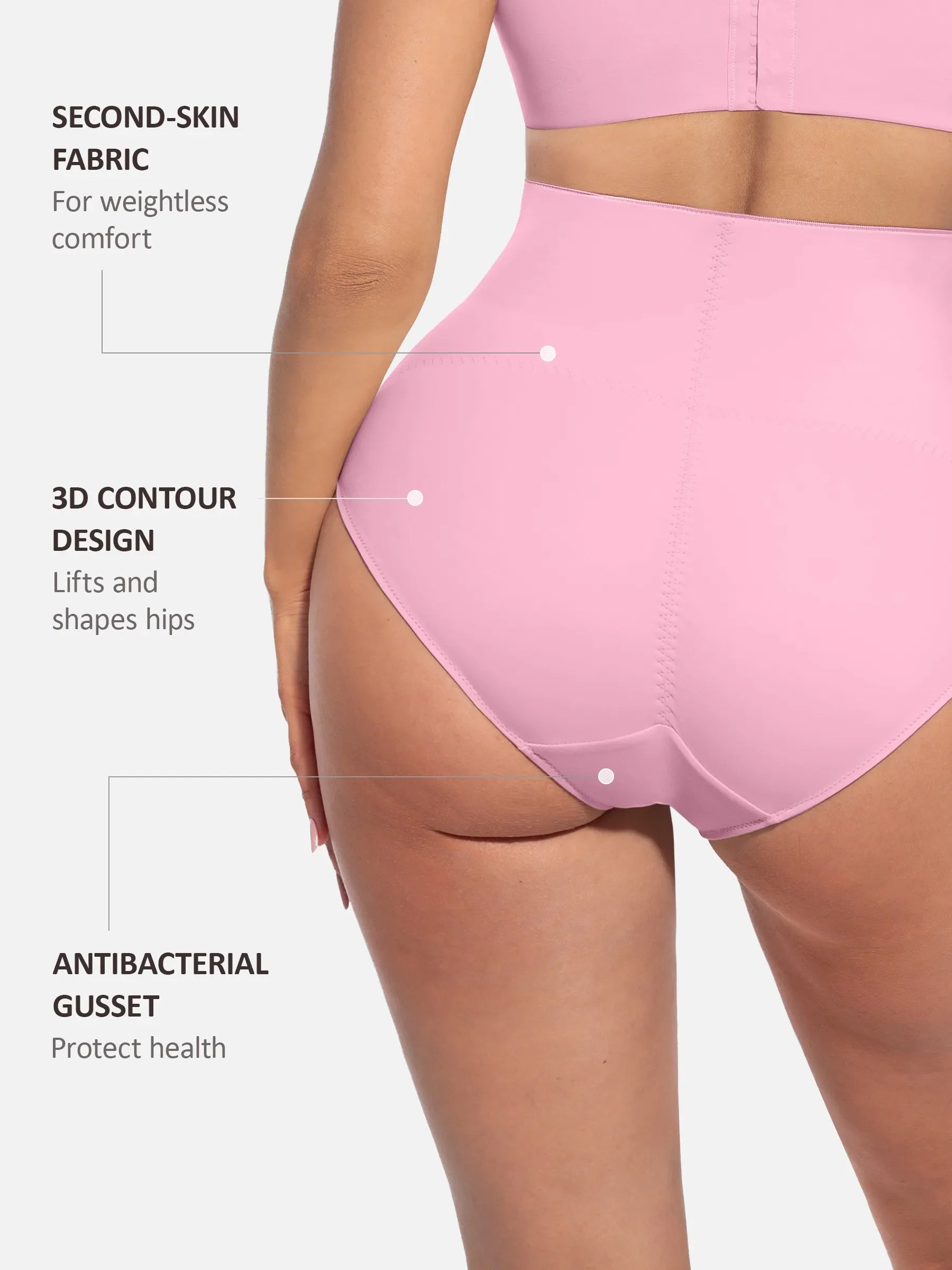 Neonwears Built-in Elastic Mid-Waist Shaping Panties