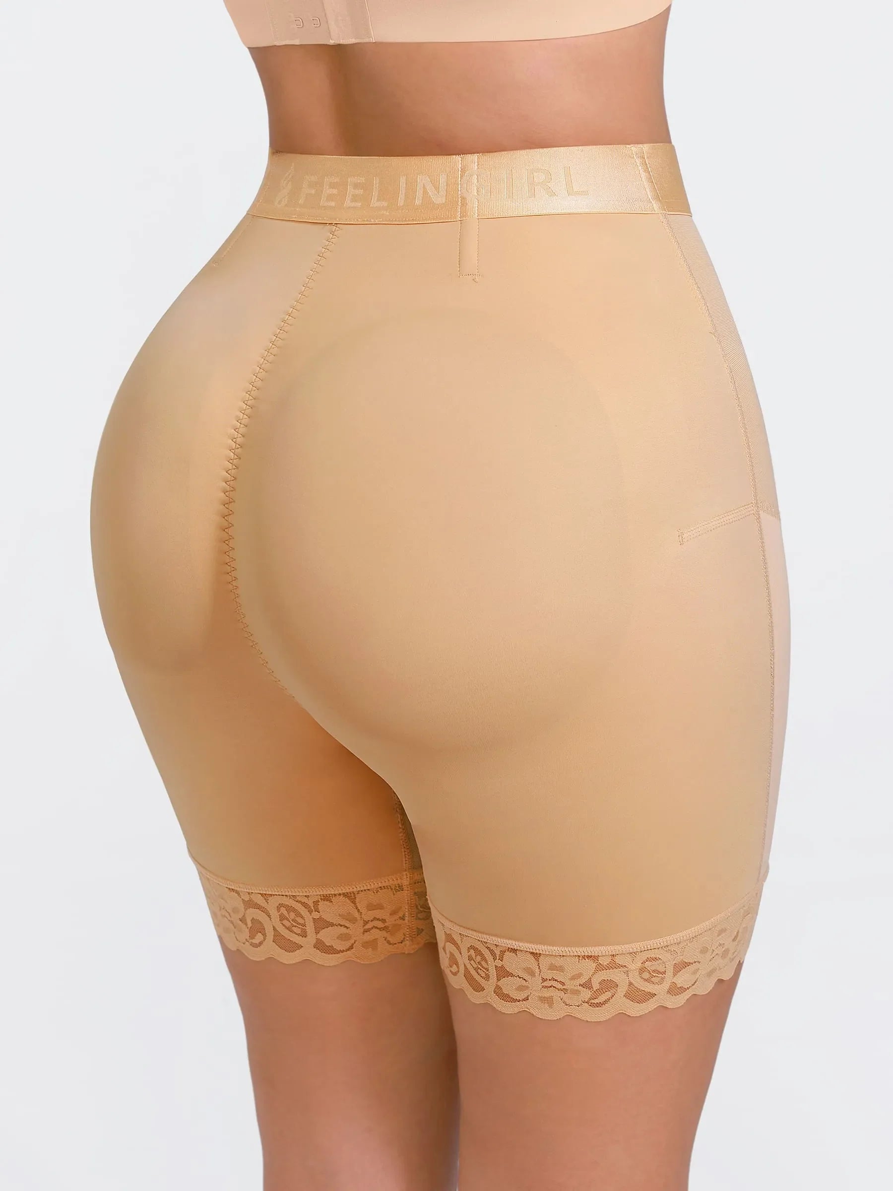 Neonwears Front-Zip Mid-Waist Shapewear Shorts