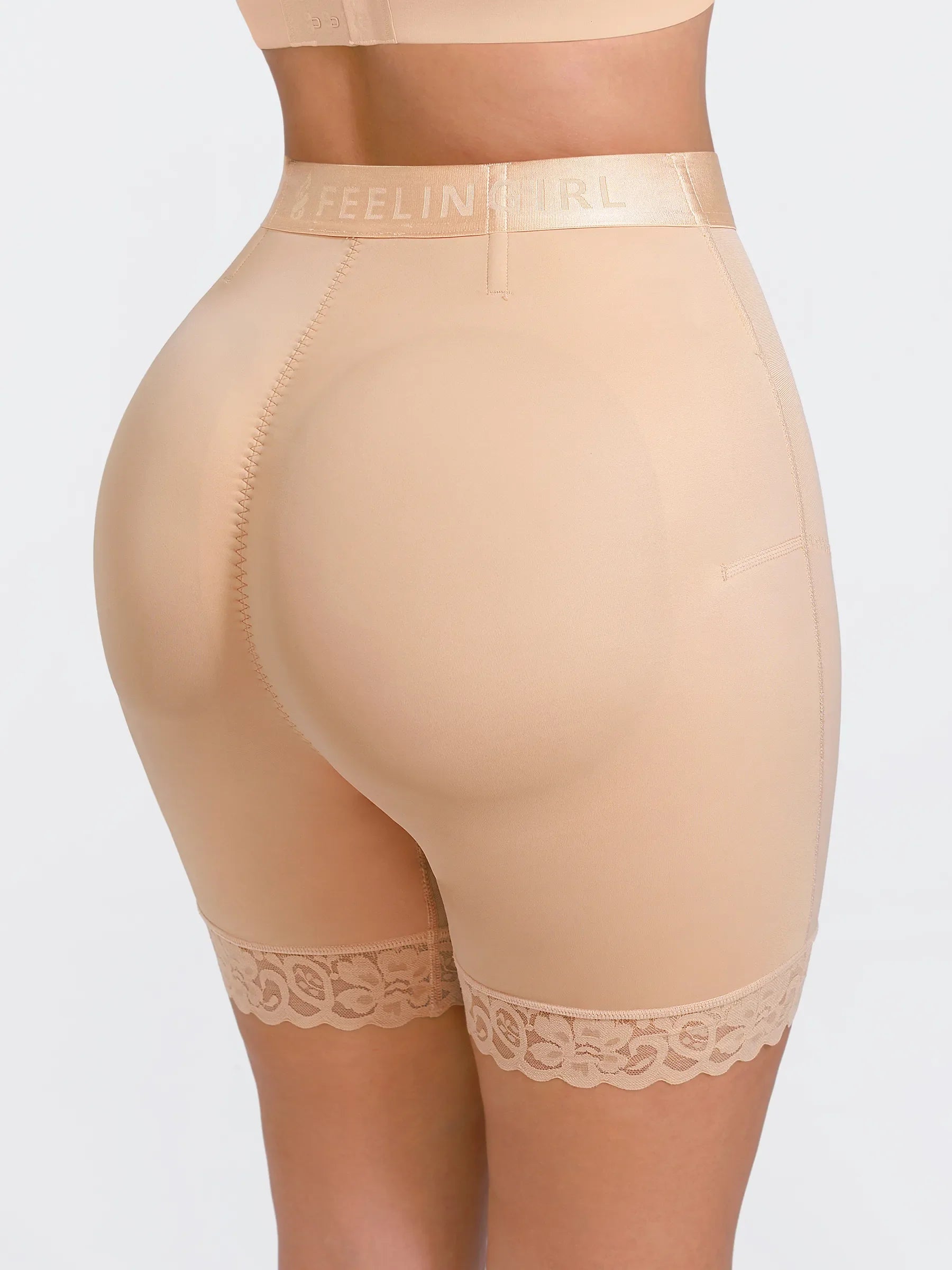Neonwears Front-Zip Mid-Waist Shapewear Shorts