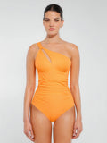 Neonwears One-Shoulder Hollow-Out Tummy Control Swimsuit