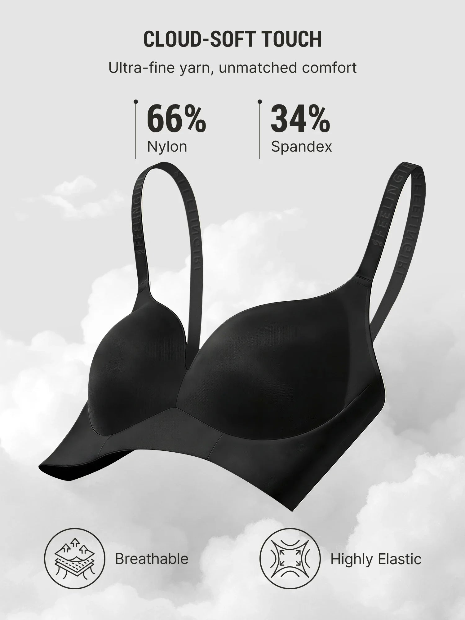 Neonwears Cloud Soft Wireless Bra Seamless Lift Support Everyday Wear